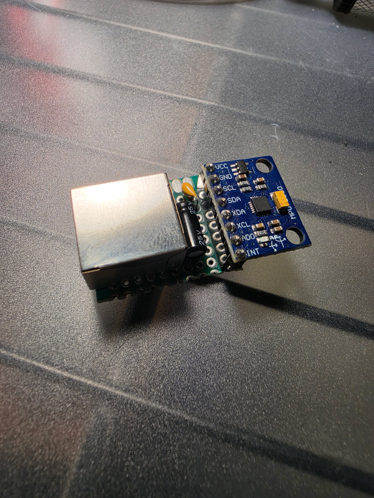 MPU-6050 altitude sensor on perf board