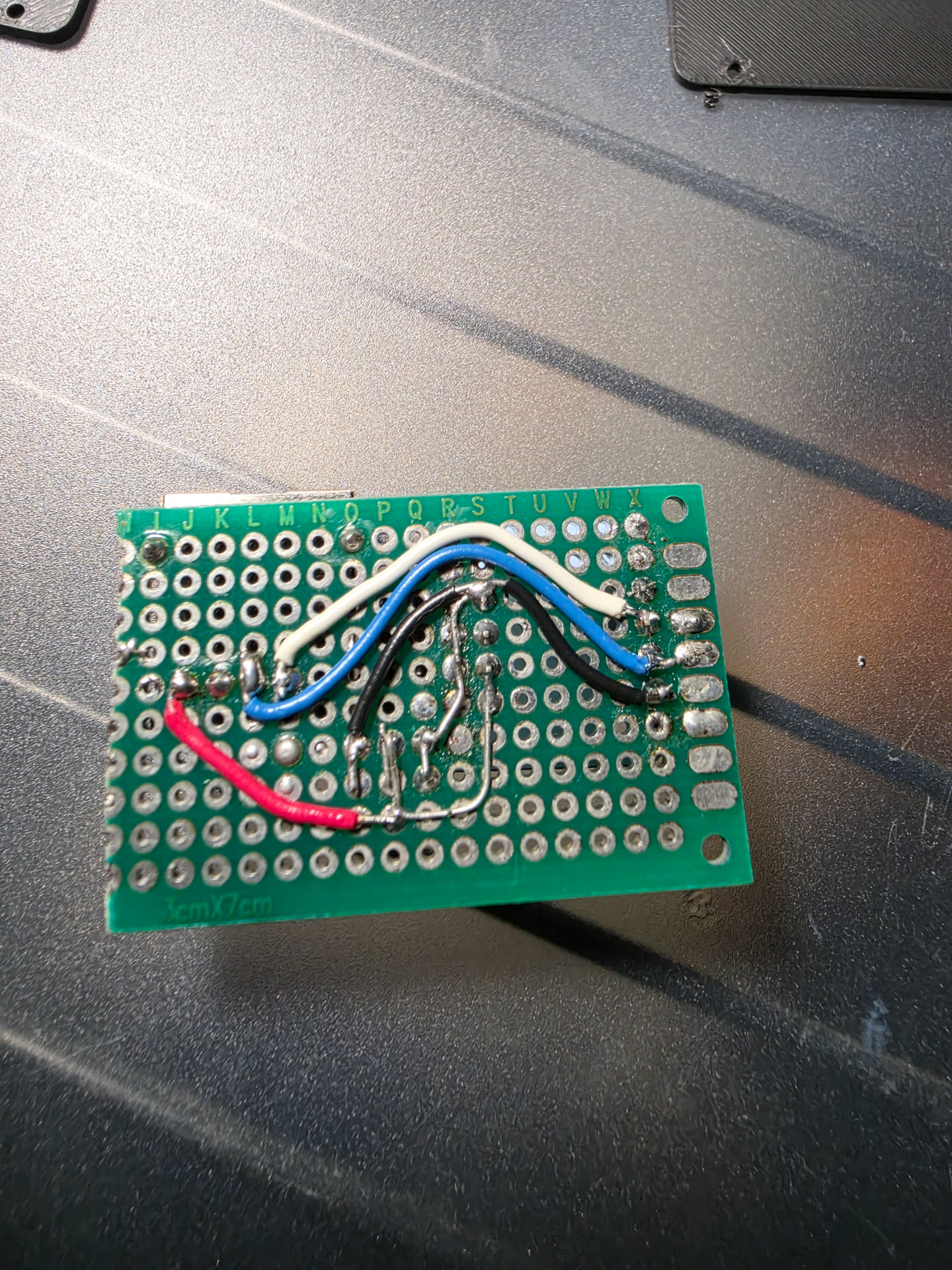 AS5600 azimuth encoder on perf board, second view