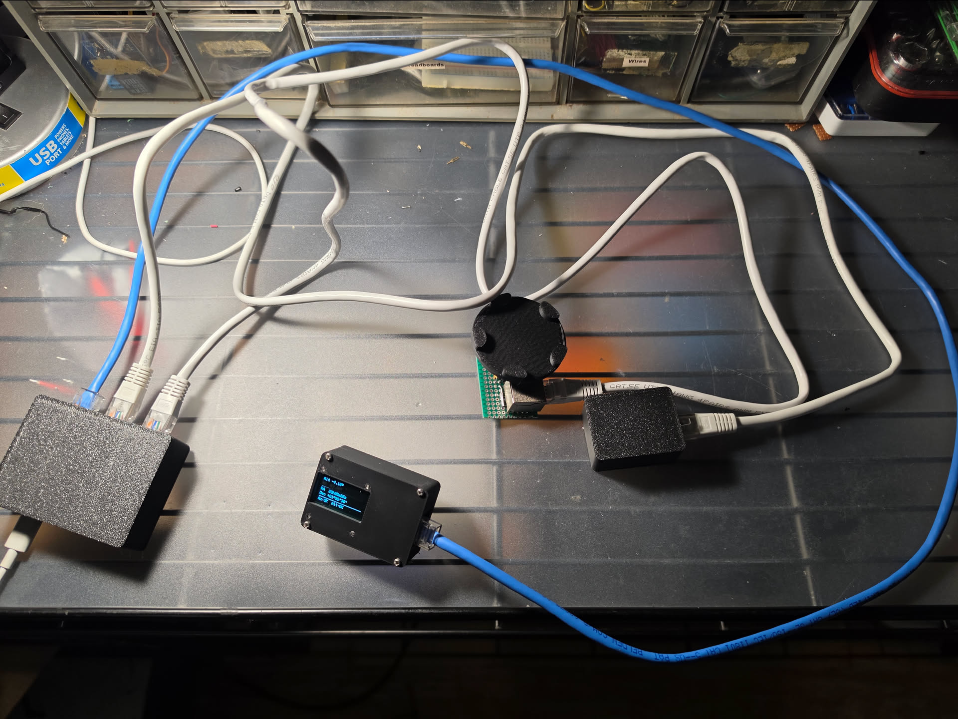 Complete system assembled and wired, second view