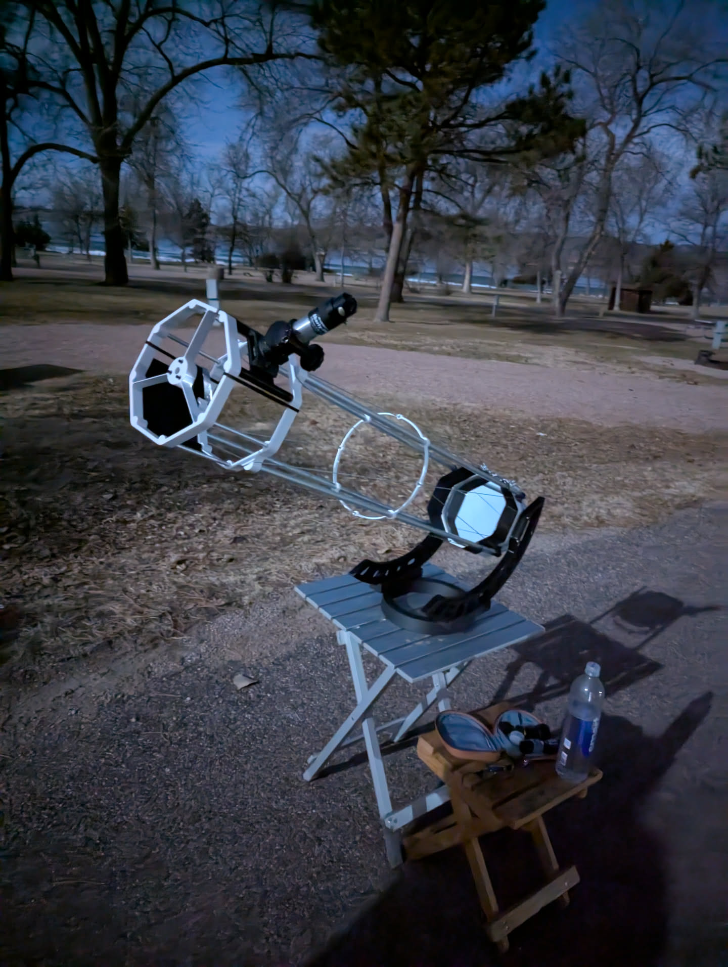 Telescope assembled in the field