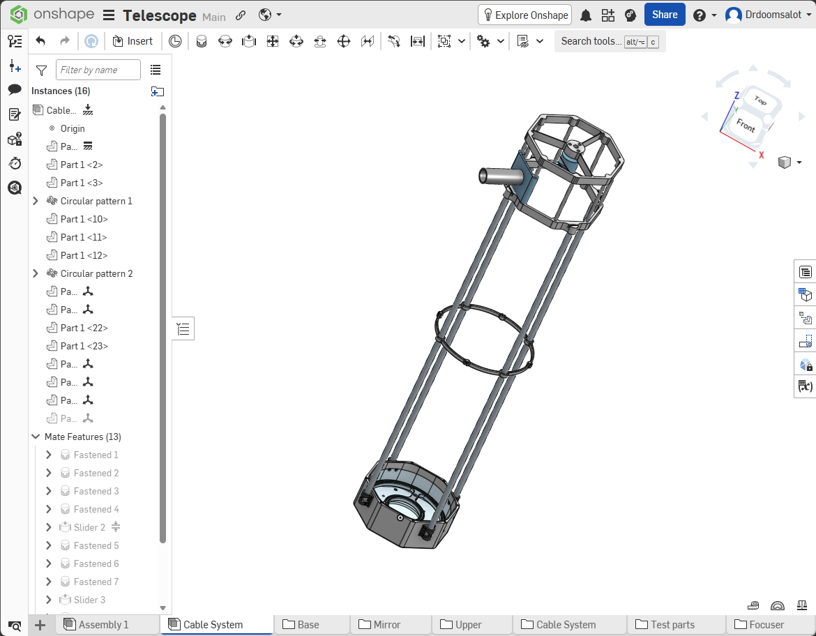Onshape tube design